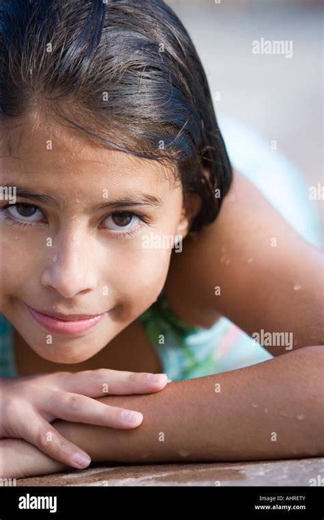 Young hispanic girl in bikini Stock Photos and Images